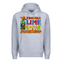 Heather Grey tequila lime and sunshine Premium Hoodie - AdoDesignShop
