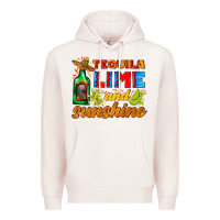 Pale Pink tequila lime and sunshine Premium Hoodie - AdoDesignShop