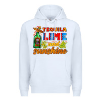 White tequila lime and sunshine Premium Hoodie - AdoDesignShop