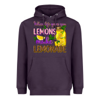 Plum when life gives you lemons make lemonade Heavyweight Hoodie - texasbilliewilder