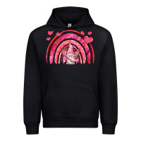 Black valentines day rainbow with cupid gnome Urban Hoodie - NancyCooperArtShop