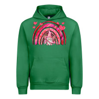 Emerald valentines day rainbow with cupid gnome Urban Hoodie - NancyCooperArtShop
