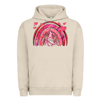 Pigment French Oak valentines day rainbow with cupid gnome Urban Hoodie - NancyCooperArtShop