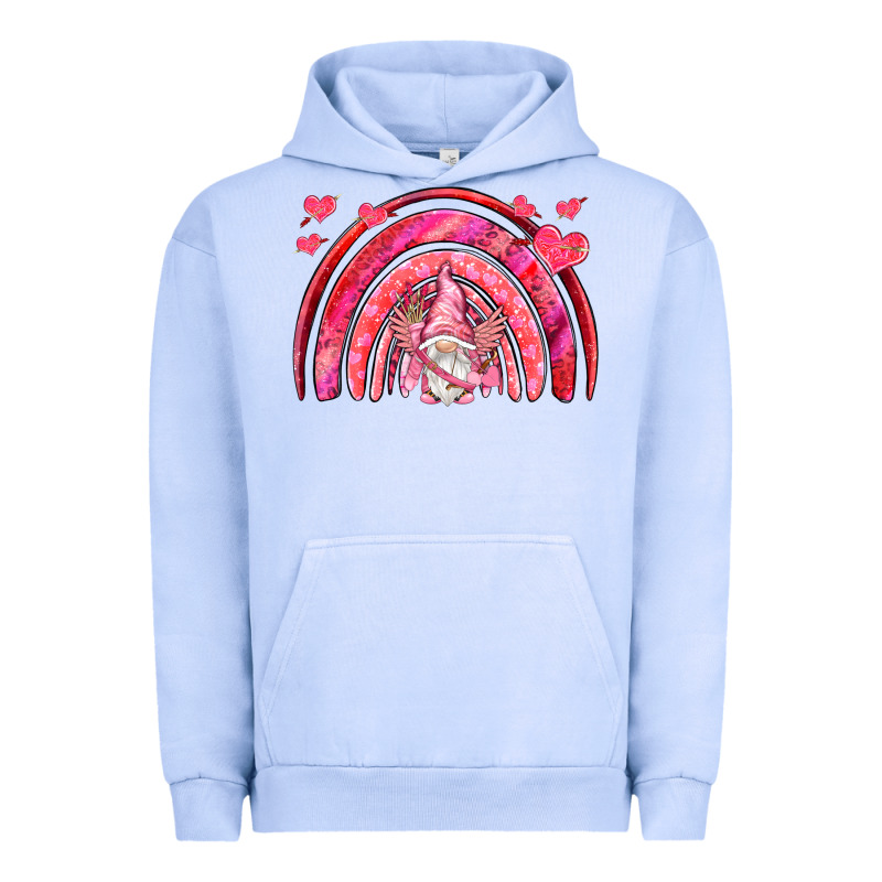 Valentines Day Rainbow With Cupid Gnome Urban Hoodie by NancyCooperArtShop | Teevron
