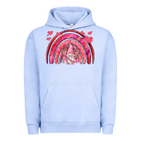 Pigment Grape Ice valentines day rainbow with cupid gnome Urban Hoodie - NancyCooperArtShop