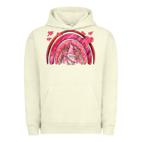 Pigment Pistachio valentines day rainbow with cupid gnome Urban Hoodie - NancyCooperArtShop