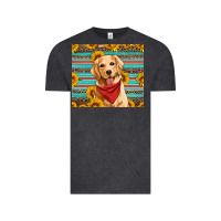 Golden Retriever With Sunflowers Vintage Tee | Teevron