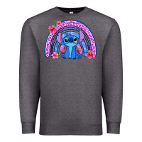 Charcoal Heather stitch rainbow Premium Sweatshirt - Zillion Design Studio