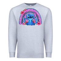 Heather Grey stitch rainbow Premium Sweatshirt - Zillion Design Studio