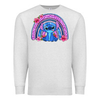 Oatmeal Heather stitch rainbow Premium Sweatshirt - Zillion Design Studio