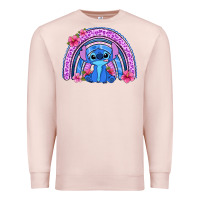 Pale Pink stitch rainbow Premium Sweatshirt - Zillion Design Studio