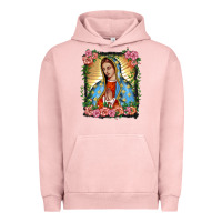 Pigment Salmon lady of guadalupe portrait Urban Hoodie - BarkalooDesign