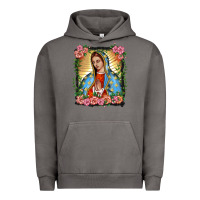 Pigment Tornado lady of guadalupe portrait Urban Hoodie - BarkalooDesign