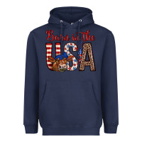 Navy barn in the usa Heavyweight Hoodie - Zillion Design Studio
