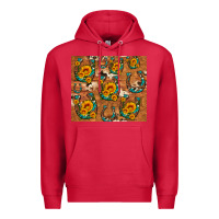 Cardinal sunflower turquoise leopard cowhide horseshoe Premium Hoodie - Artiststas
