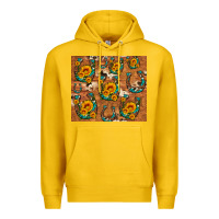 Lemon sunflower turquoise leopard cowhide horseshoe Premium Hoodie - Artiststas