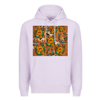 Lilac sunflower turquoise leopard cowhide horseshoe Premium Hoodie - Artiststas