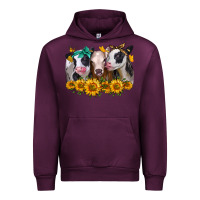 Mauve Wine sunflower heifers Urban Hoodie - Jasminsmagicworld