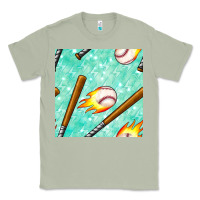 Matcha baseball bat with thunders seamless pattern Classic Tee - BundleAndBundleShop
