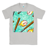 Moon Dust baseball bat with thunders seamless pattern Classic Tee - BundleAndBundleShop
