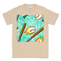 Mushroom baseball bat with thunders seamless pattern Classic Tee - BundleAndBundleShop