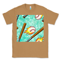Toasted Coconut baseball bat with thunders seamless pattern Classic Tee - BundleAndBundleShop