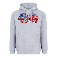 Heather Grey 4th of july zillion Heavyweight Hoodie - Zillion Design Studio