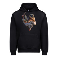 Black Sloth Urban Hoodie - LillyAllenDesigns