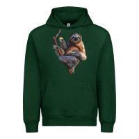 Foreset Green Sloth Urban Hoodie - LillyAllenDesigns