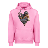 Fuchsia Pink Sloth Urban Hoodie - LillyAllenDesigns