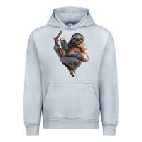 Heather Grey Sloth Urban Hoodie - LillyAllenDesigns