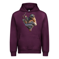 Mauve Wine Sloth Urban Hoodie - LillyAllenDesigns