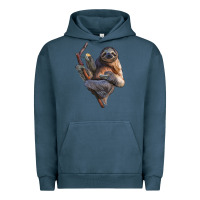 Pigment Midnight Navy Sloth Urban Hoodie - LillyAllenDesigns