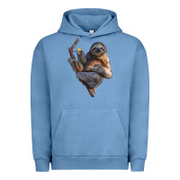 Pigment Pebble Blue Sloth Urban Hoodie - LillyAllenDesigns