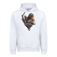 White Sloth Urban Hoodie - LillyAllenDesigns