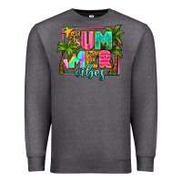 Charcoal Heather summer vibes Premium Sweatshirt - Zillion Design Studio