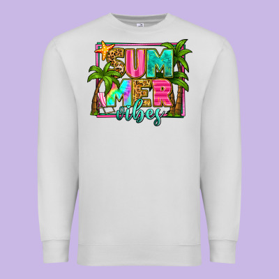 Summer Vibes Premium Sweatshirt Designed By Zillion Design Studio