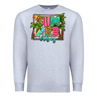 Heather Grey summer vibes Premium Sweatshirt - Zillion Design Studio