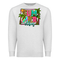 Oatmeal Heather summer vibes Premium Sweatshirt - Zillion Design Studio
