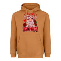 Meerkat be mine valentine's day baby pig Heavyweight Hoodie - RanaPortraitStore