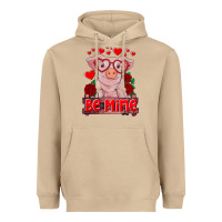 Mushroom be mine valentine's day baby pig Heavyweight Hoodie - RanaPortraitStore