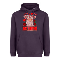 Plum be mine valentine's day baby pig Heavyweight Hoodie - RanaPortraitStore