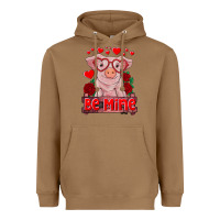 Toasted Coconut be mine valentine's day baby pig Heavyweight Hoodie - RanaPortraitStore