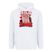 White be mine valentine's day baby pig Heavyweight Hoodie - RanaPortraitStore