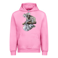 Fuchsia Pink Koala Urban Hoodie - LillyAllenDesigns