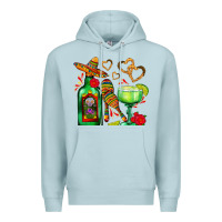 Blue Mist mexican tequila margarita and maracas Premium Hoodie - AdoDesignShop