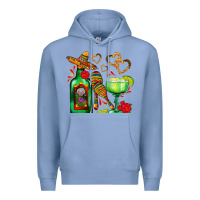 Colony Blue mexican tequila margarita and maracas Premium Hoodie - AdoDesignShop