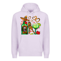 Lilac mexican tequila margarita and maracas Premium Hoodie - AdoDesignShop