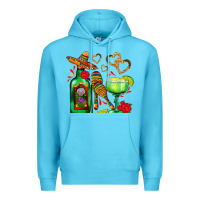 Ocean Blue mexican tequila margarita and maracas Premium Hoodie - AdoDesignShop