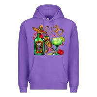 Purple mexican tequila margarita and maracas Premium Hoodie - AdoDesignShop